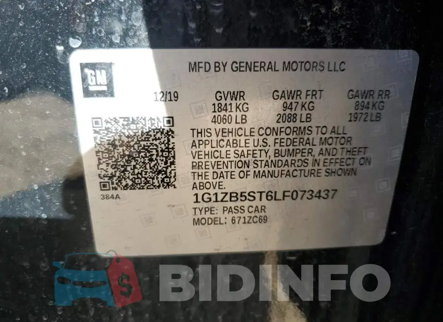 1G1ZB5ST6LF073437 Photo# 12