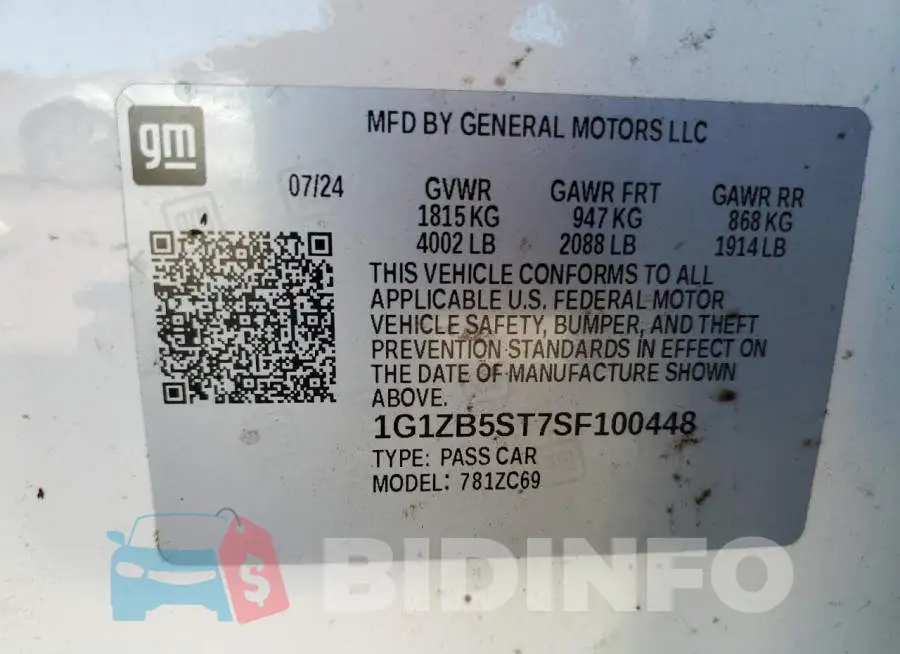 1G1ZB5ST7SF100448 Photo# 12