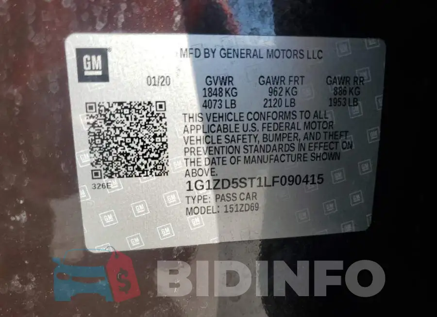 1G1ZD5ST1LF090415 Photo# 12