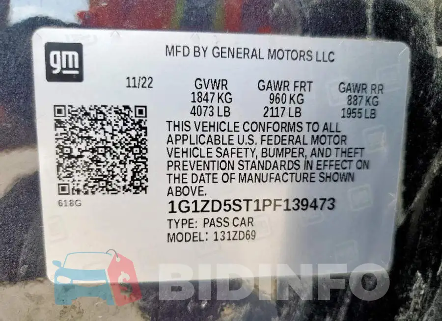 1G1ZD5ST1PF139473 Photo# 12