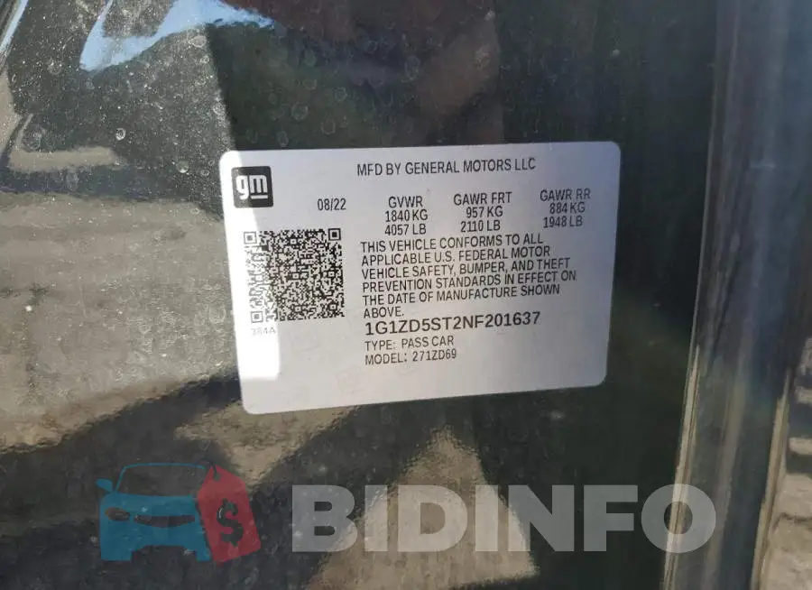 1G1ZD5ST2NF201637 Photo# 13