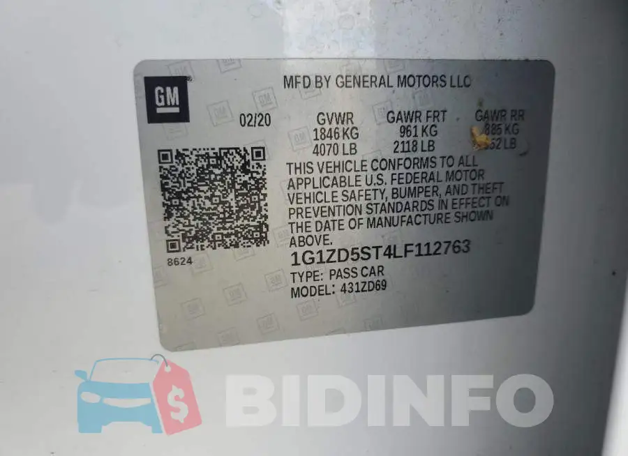 1G1ZD5ST4LF112763 Photo# 12