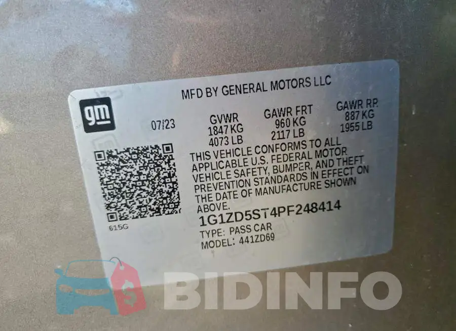 1G1ZD5ST4PF248414 Photo# 12