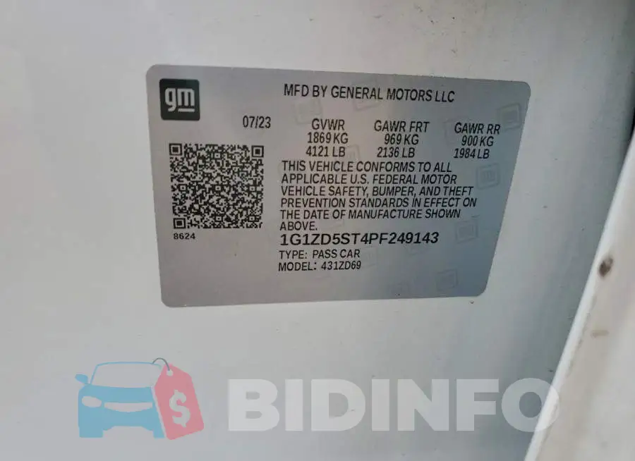 1G1ZD5ST4PF249143 Photo# 12