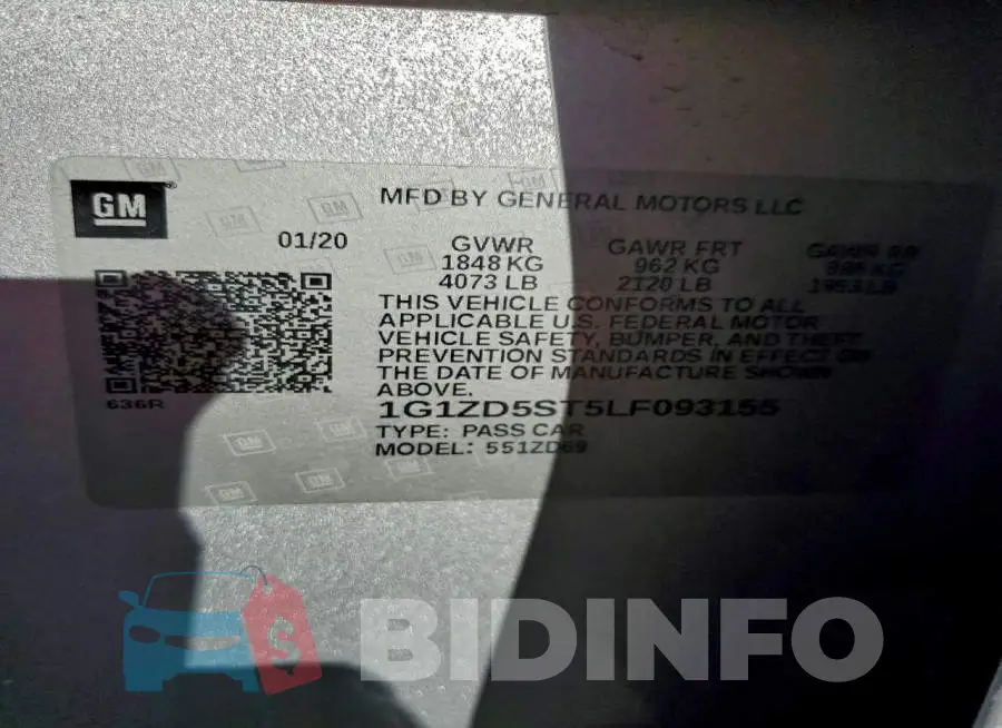 1G1ZD5ST5LF093155 Photo# 12