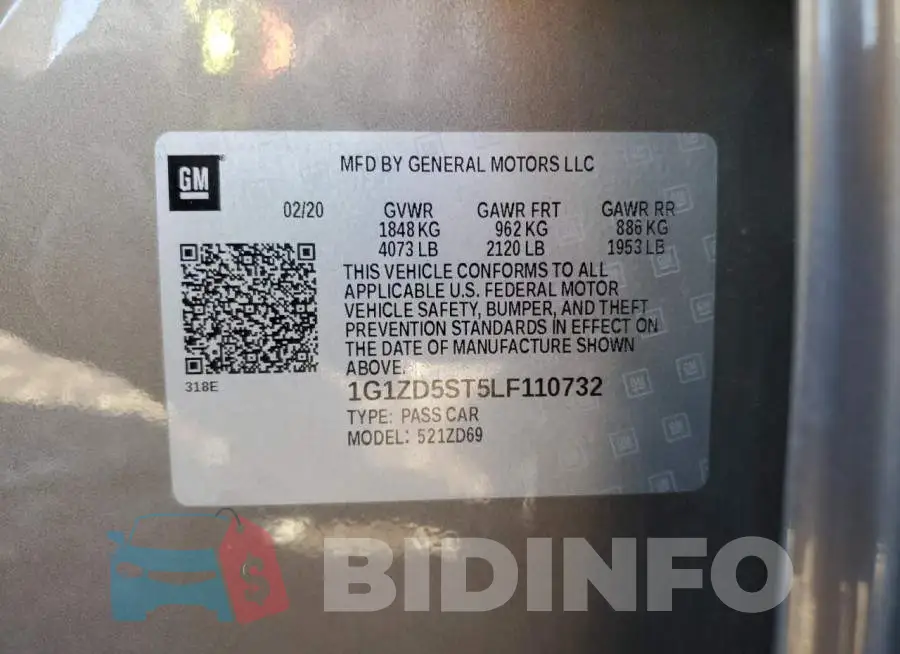 1G1ZD5ST5LF110732 Photo# 12