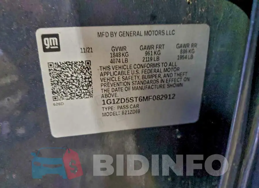 1G1ZD5ST6MF082912 Photo# 13