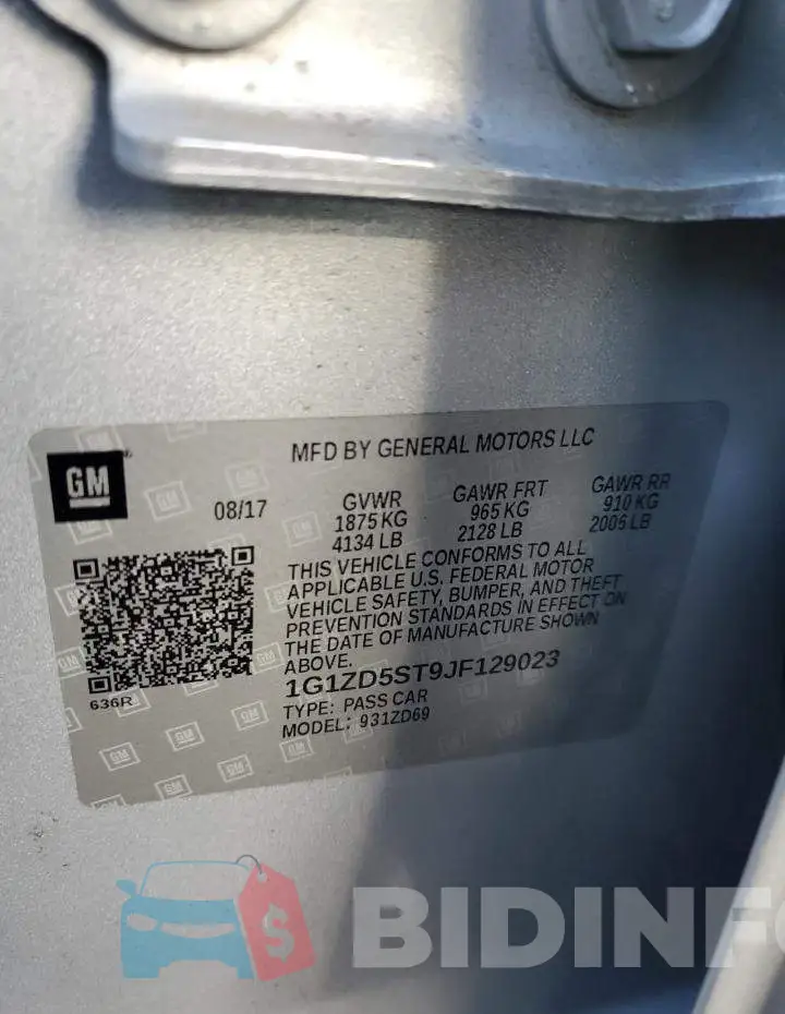 1G1ZD5ST9JF129023 Photo# 12