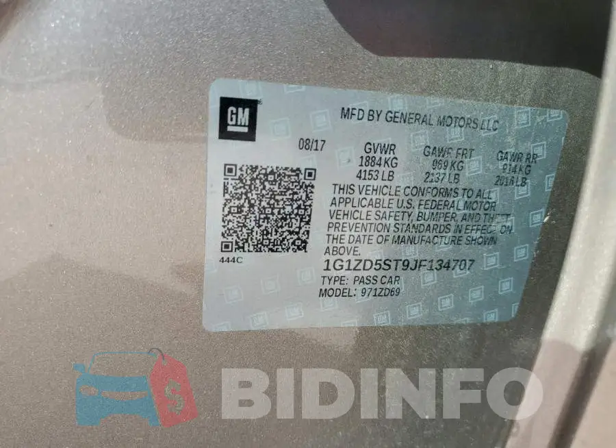 1G1ZD5ST9JF134707 Photo# 12