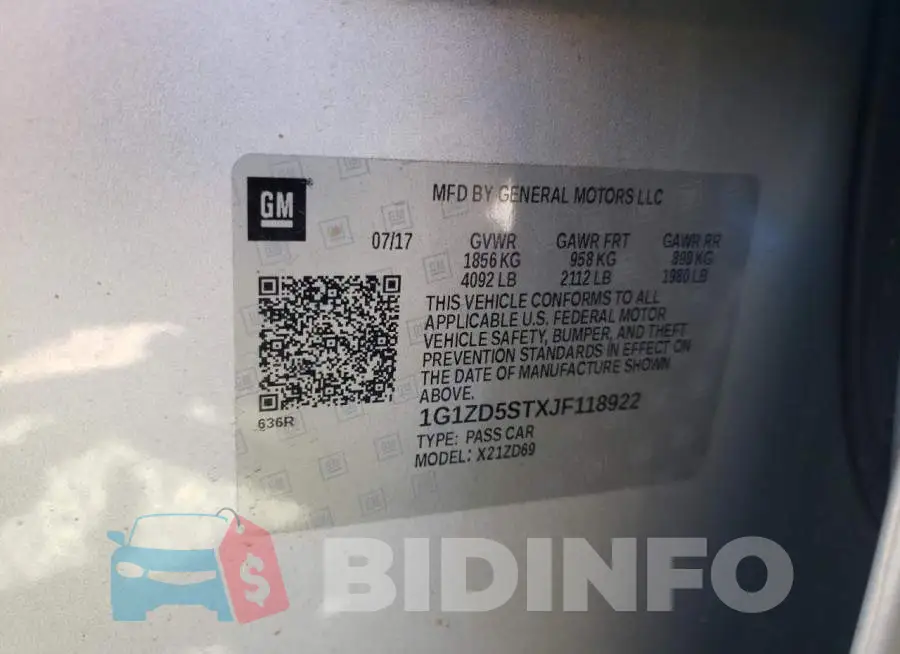 1G1ZD5STXJF118922 Photo# 12