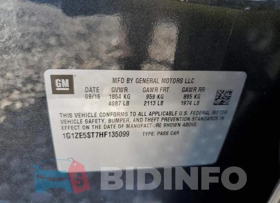 1G1ZE5ST7HF135099 Photo# 12