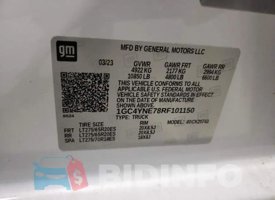 1GC4YNE78RF101150 Photo# 12