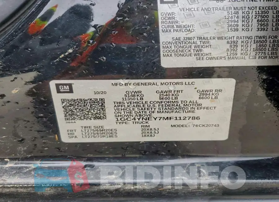 1GC4YNEY7MF112786 Photo# 12