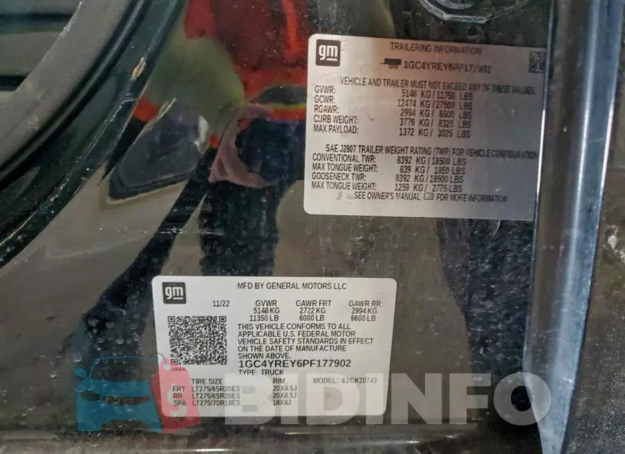 1GC4YREY6PF177902 Photo# 12