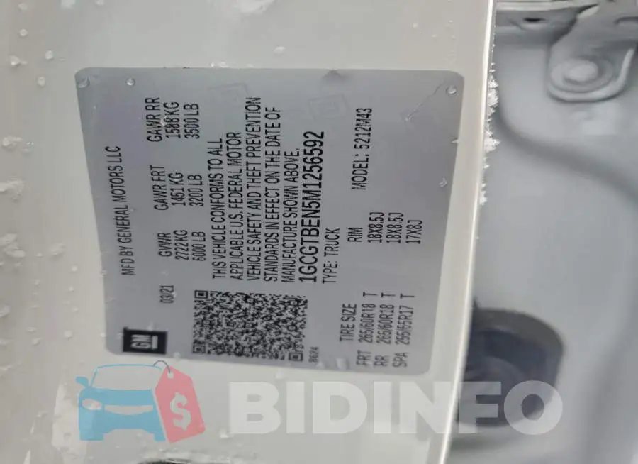 1GCGTBEN5M1256592 Photo# 12