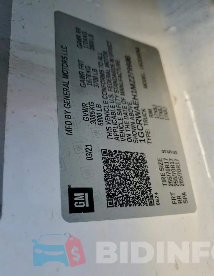 1GCRWAEH1MZ279986 Photo# 12