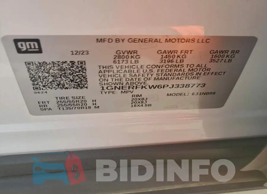 1GNERFKW6PJ338773 Photo# 13