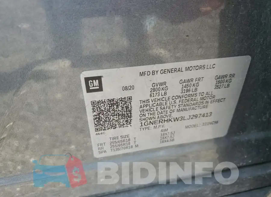 1GNERHKW3LJ297413 Photo# 13