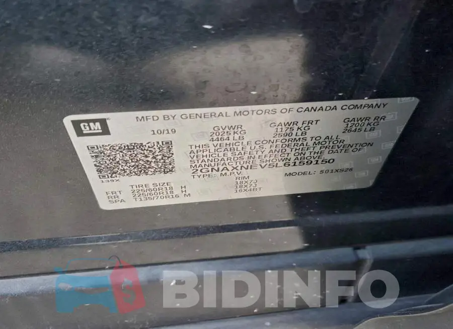 2GNAXNEV5L6159150 Photo# 13