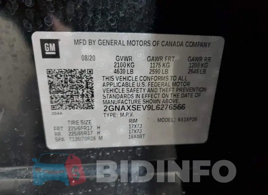 2GNAXSEV9L6276566 Photo# 14