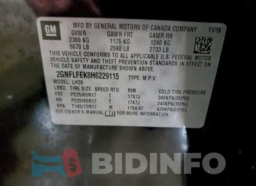 2GNFLFEK8H6229115 Photo# 13