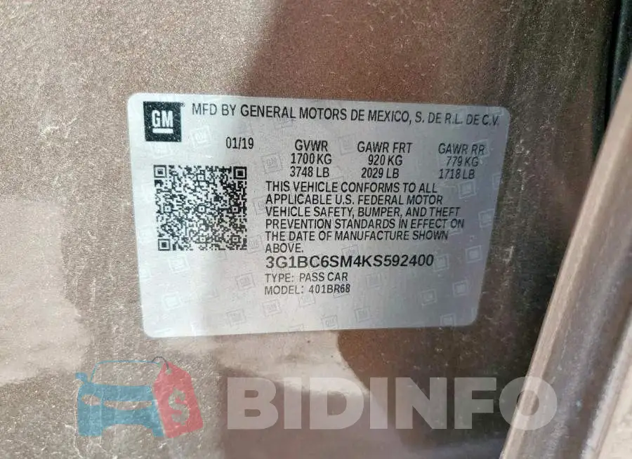 3G1BC6SM4KS592400 Photo# 13