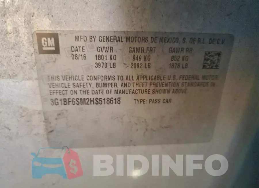 3G1BF6SM2HS518618 Photo# 12