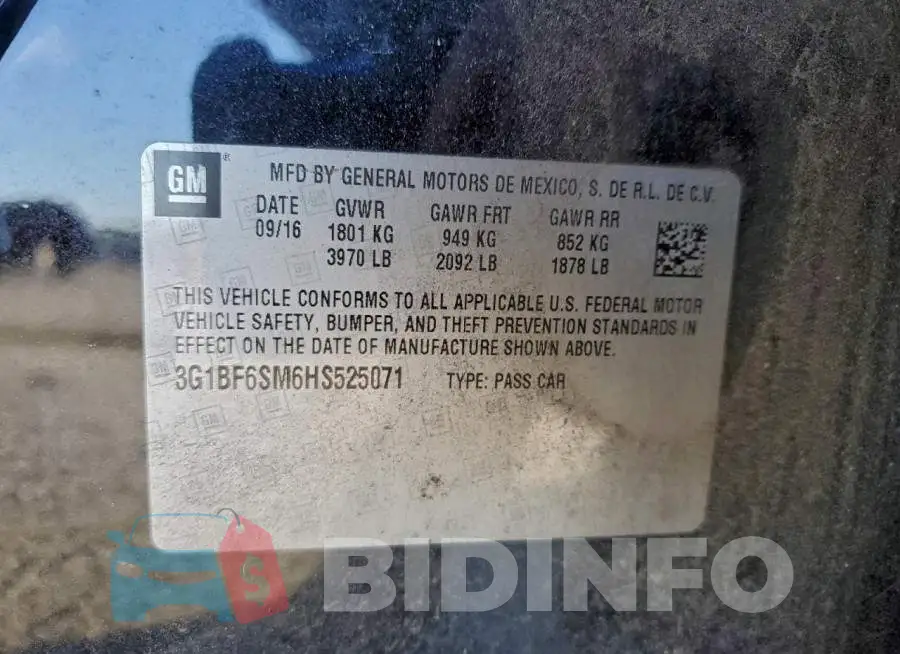 3G1BF6SM6HS525071 Photo# 13