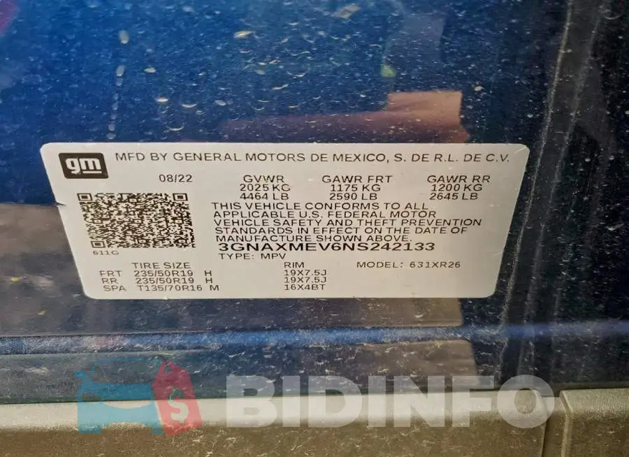 3GNAXMEV6NS242133 Photo# 13