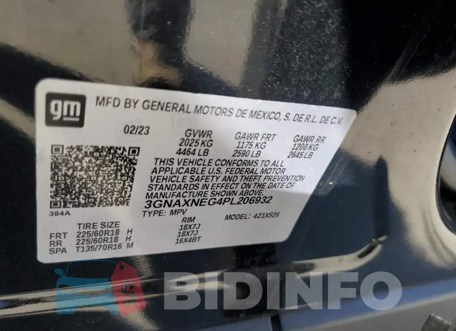 3GNAXNEG4PL206932 Photo# 12