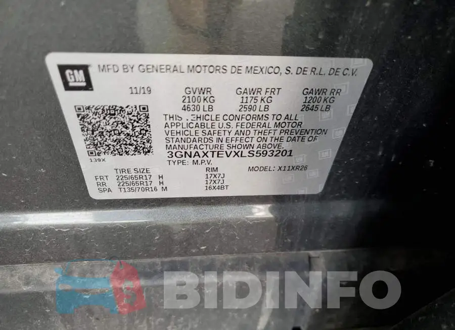 3GNAXTEVXLS593201 Photo# 13