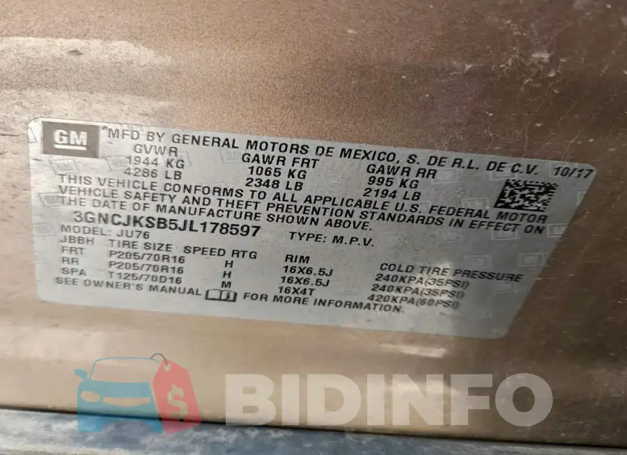 3GNCJKSB5JL178597 Photo# 13