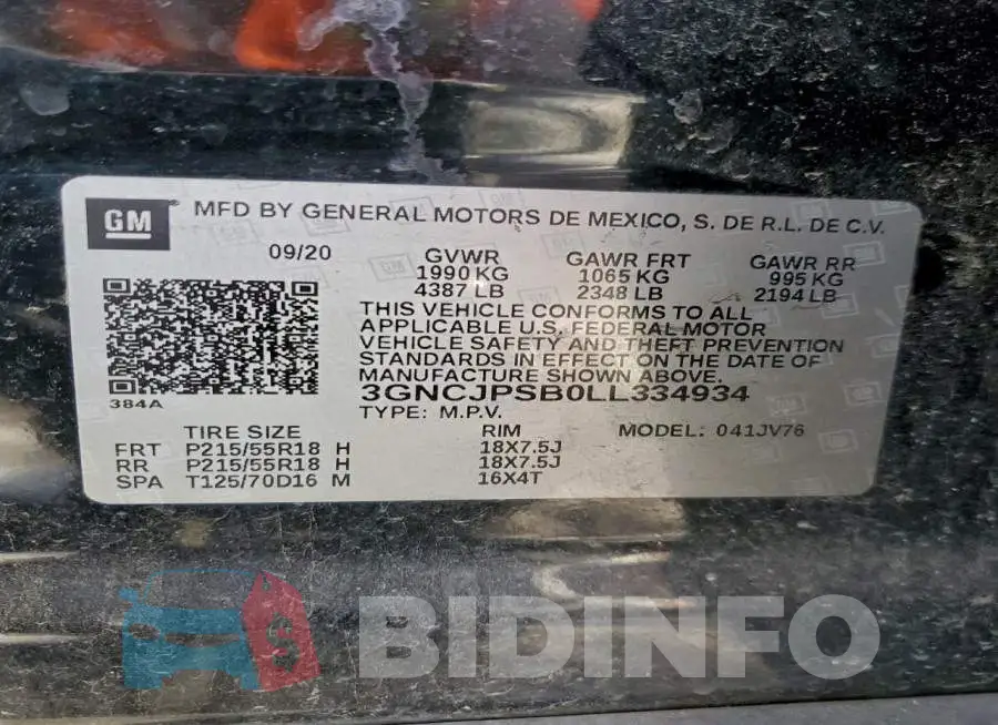 3GNCJPSB0LL334934 Photo# 12