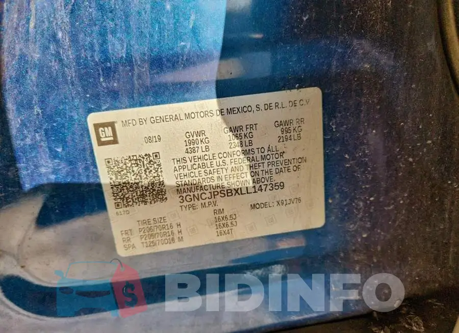 3GNCJPSBXLL147359 Photo# 13