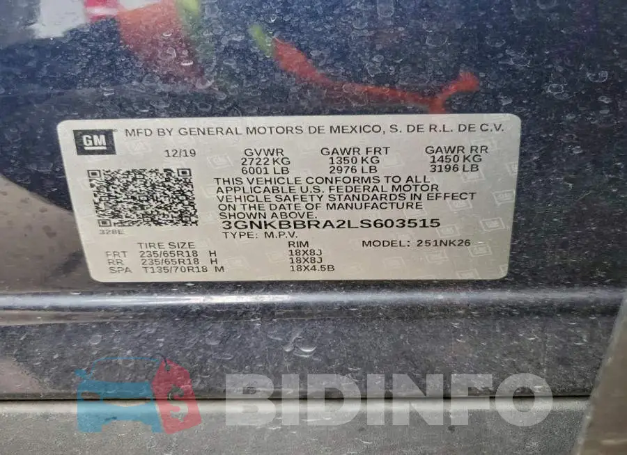 3GNKBBRA2LS603515 Photo# 14