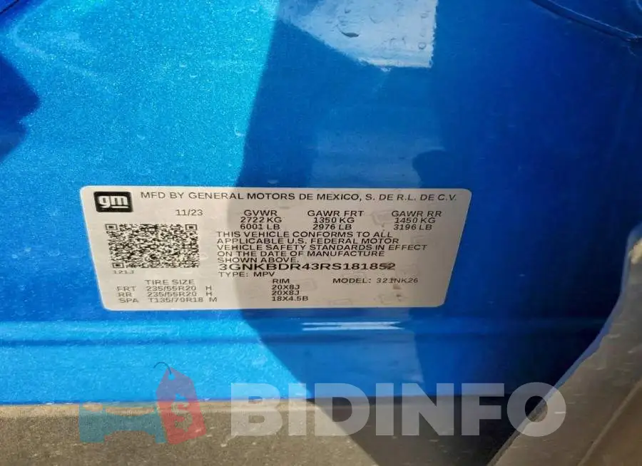 3GNKBDR43RS181852 Photo# 14