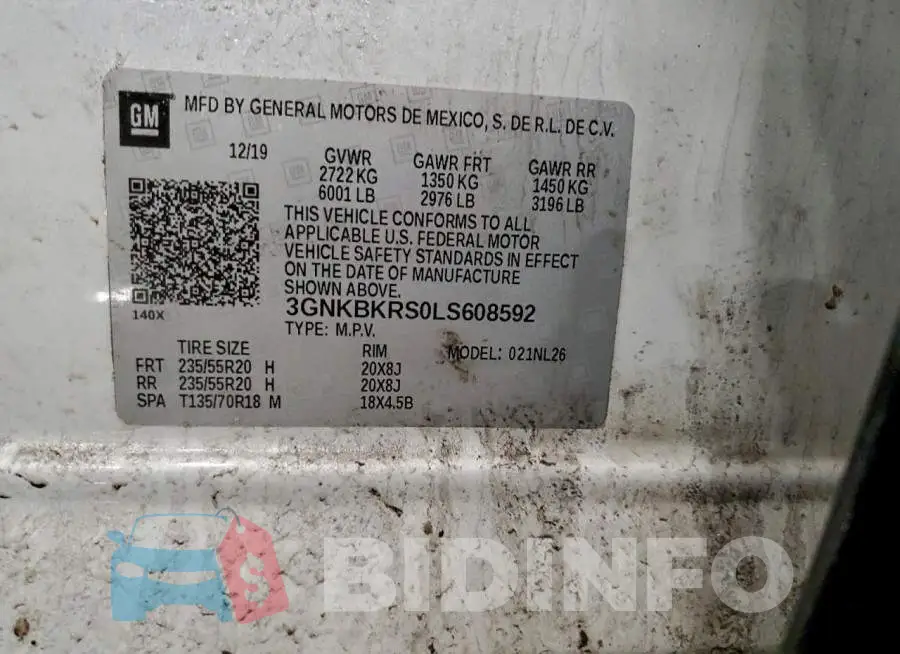 3GNKBKRS0LS608592 Photo# 13