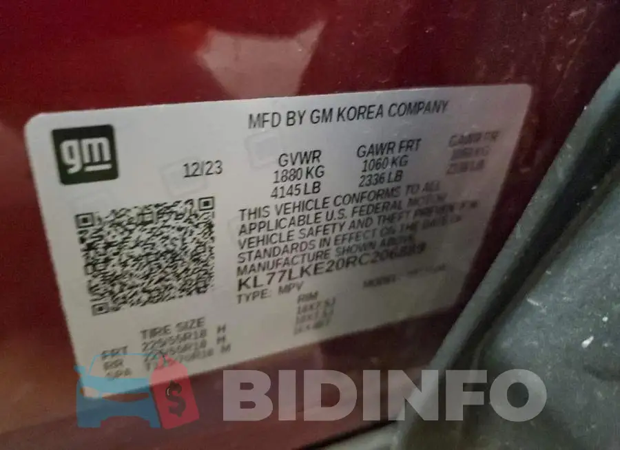 KL77LKE20RC206889 Photo# 13