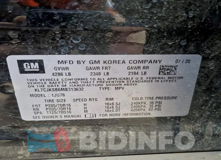 KL7CJKSB6MB313632 Photo# 14