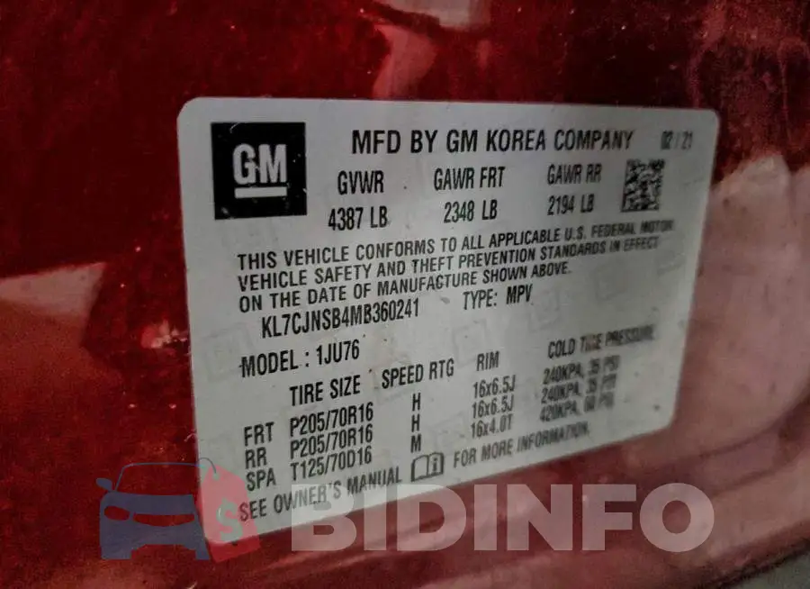 KL7CJNSB4MB360241 Photo# 14