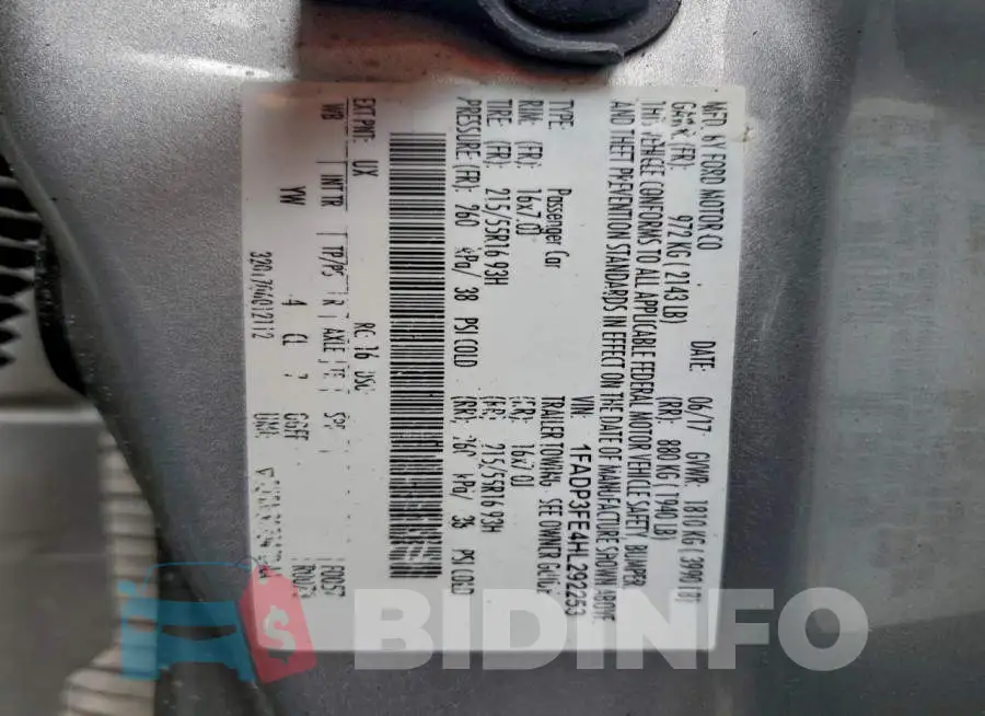 1FADP3FE4HL292253 Photo# 12