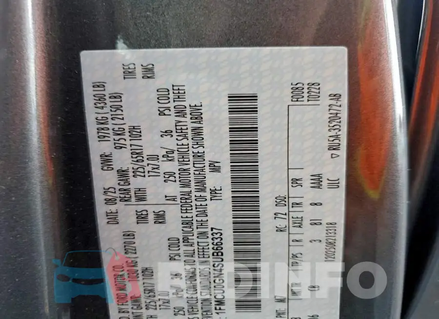 1FMCU0GN4SUB66337 Photo# 12