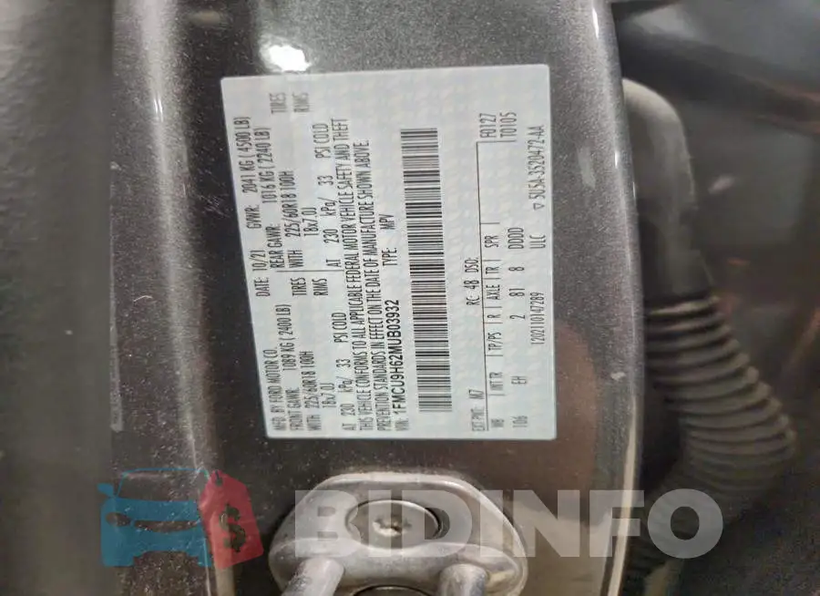 1FMCU9H62MUB03932 Photo# 14