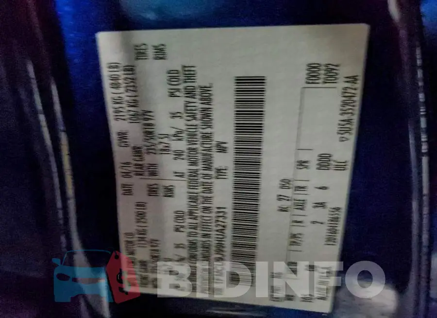 1FMCU9J99HUA27331 Photo# 13