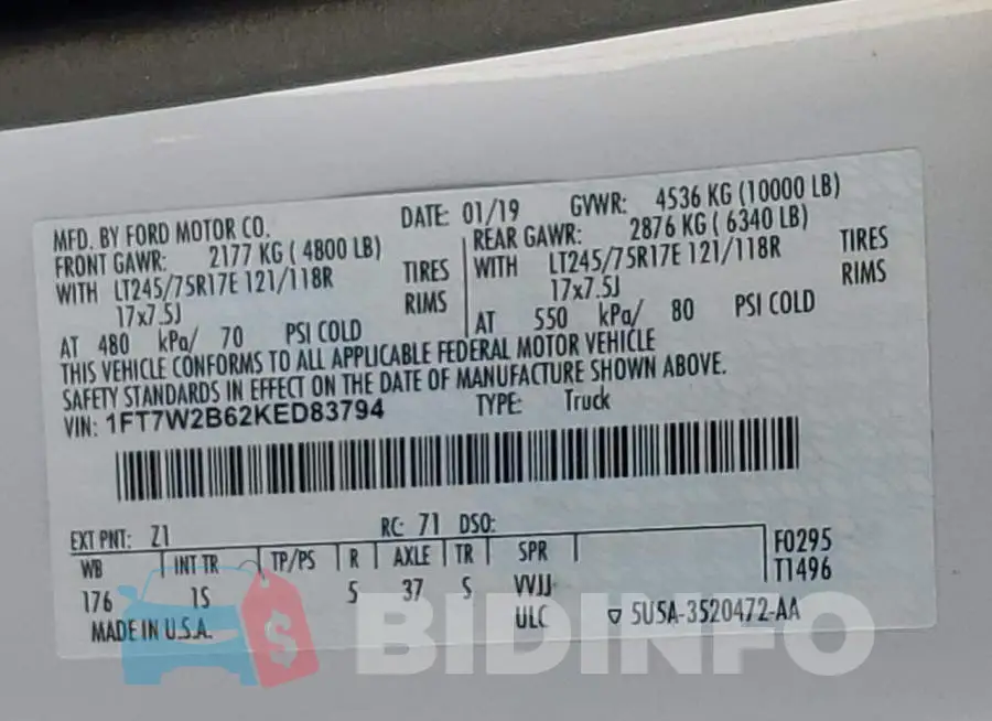 1FT7W2B62KED83794 Photo# 12