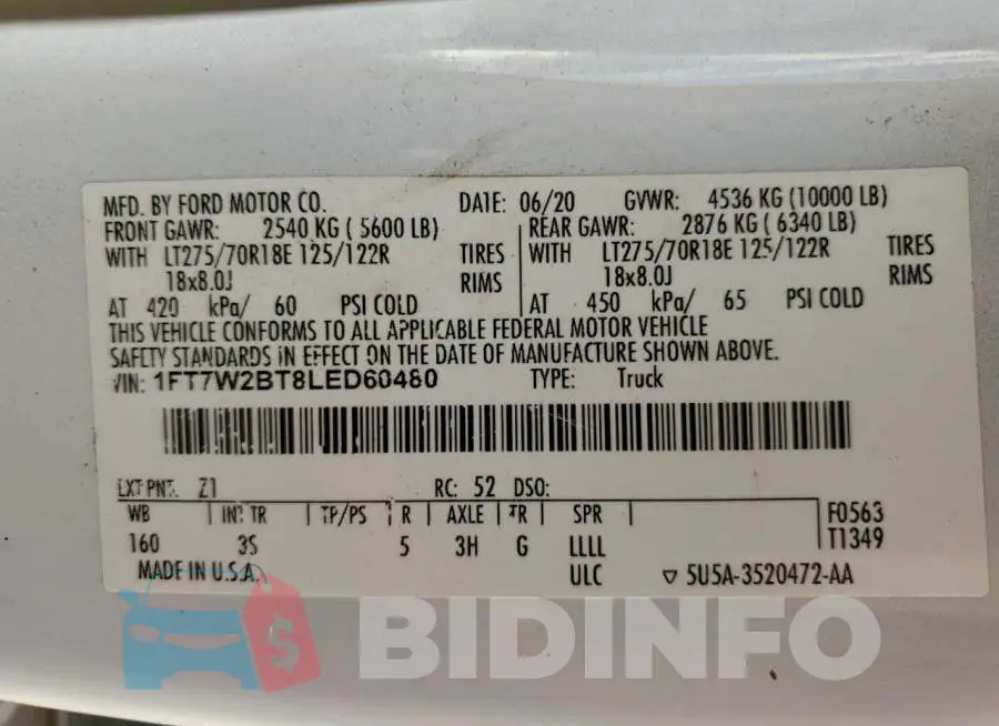 1FT7W2BT8LED60480 Photo# 12