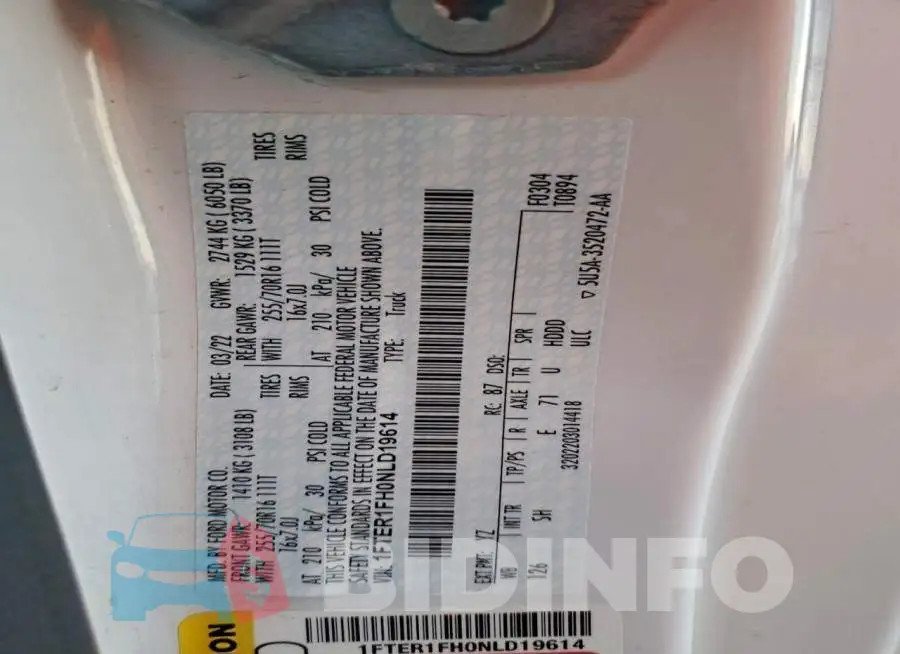1FTER1FH0NLD19614 Photo# 12