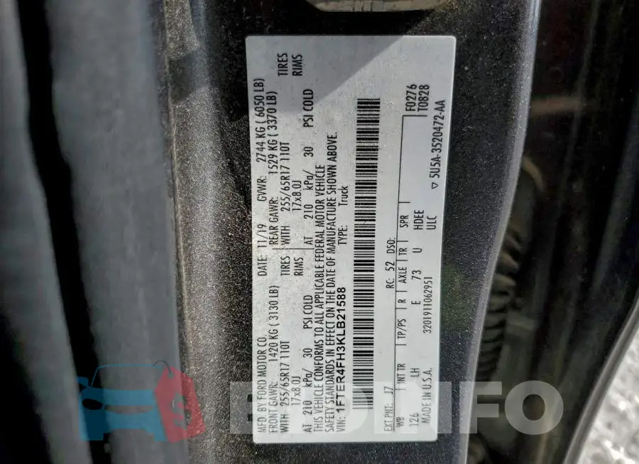 1FTER4FH3KLB21588 Photo# 12