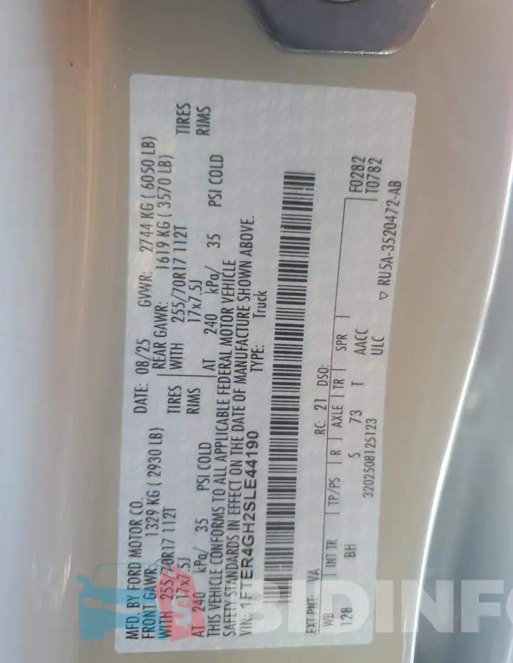 1FTER4GH2SLE44190 Photo# 12