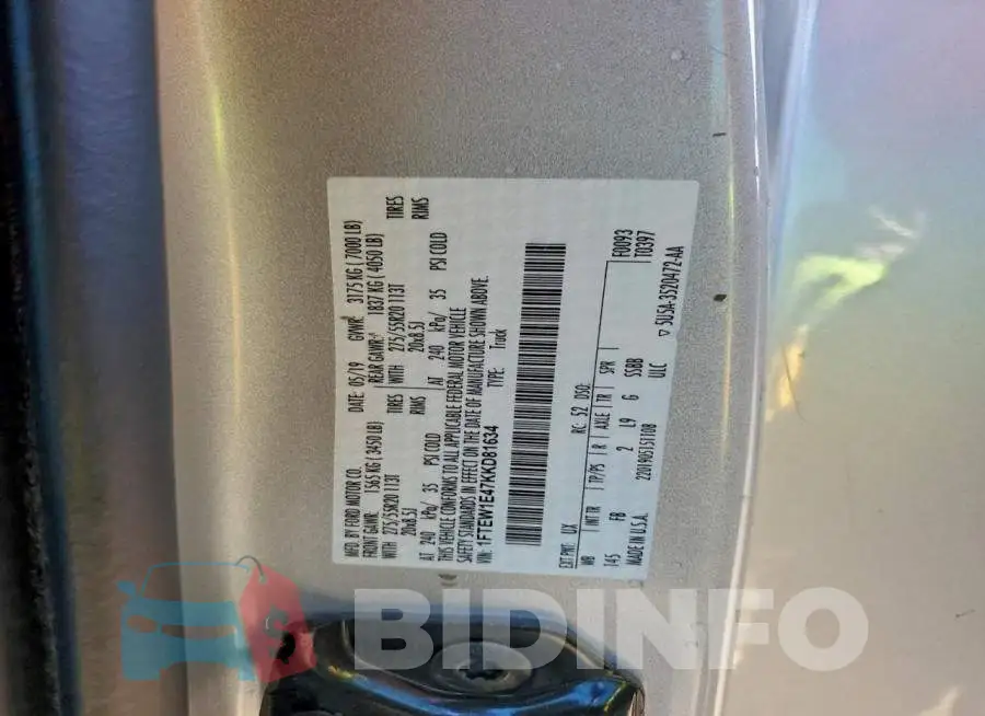 1FTEW1E47KKD81634 Photo# 12